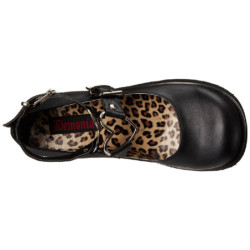 Vegano 6 cm DemoniaCult SPRITE-02 scarpe décolleté mary jane neri