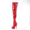 Vegano 15 cm SULTRY-4000 Rosso stivali overknee tacco alto