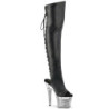 Vegano 18 cm SPECTATOR-3019-2 Neri stivali overknee tacco alto