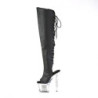Vegano 18 cm SPECTATOR-3019-2 Neri stivali overknee tacco alto