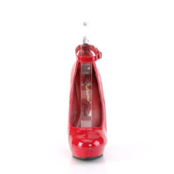 Tacchi alti rosso 15 cm SULTRY-686 tacchi decoltè cinturino alla caviglia