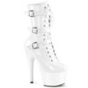 ADORE-1043 - 18 cm platform stivaletti tacchi alti vernice bianche