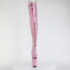 Glitter Rosa 20 cm PEEP TOE stivali sopra il ginocchio con stringati