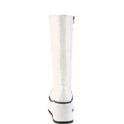 Vegano 8,5 cm TRASH502 cyberpunk platform stivali al ginocchio uomo bianco