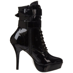 Nero Vernice 13,5 cm INDULGE-1026 Stivaletti Donna da Uomo