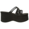 Nero 9 cm FUNN-19 Gotico Plateau Infradito Donna
