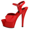 Rosso Vernice 15 cm Pleaser KISS-209 Tacchi Alti Plateau