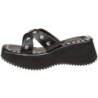 Nero 6,5 cm FLIP-05 Gotico Plateau Infradito Donna