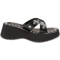 Nero 6,5 cm FLIP-05 Gotico Plateau Infradito Donna
