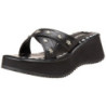 Nero 6,5 cm FLIP-05 Gotico Plateau Infradito Donna
