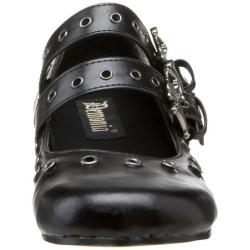 Nero DAISY-03 scarpe gotico ballerine tacco basso