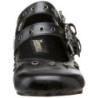 Nero DAISY-03 scarpe gotico ballerine tacco basso