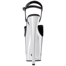 Nero 20 cm FLAMINGO-809 Tacchi Alti Cromo Plateau