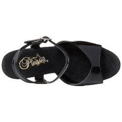 Nero 20 cm FLAMINGO-809 Tacchi Alti Cromo Plateau