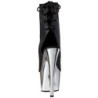 Ecopelle Nero 18 cm Pleaser ADORE-1018 Cromo Plateau Stivaletti Donna
