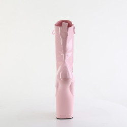 Verniciata 20 cm CRAZE-1040 Heelless stivaletti pony alto pleaser rosa