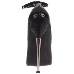 Nero Vernice 16 cm DAGGER-12 Scarpe Décolleté Tacco Stiletto