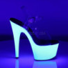 Bianco Neon 18 cm ADORE-708UV Tacchi Alti Plateau