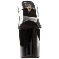 Nero 20 cm FLAMINGO-802 Pantofole Tacco Alto Donna