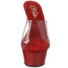 Rosso Trasparente 15,5 cm KISS-201 Plateau Mules Alte