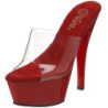 Rosso Trasparente 15,5 cm KISS-201 Plateau Mules Alte
