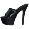 Nero Vernice 15 cm KISS-201 Plateau Mules Alte