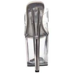 Trasparente 20 cm FLAMINGO-802 Pantofole Tacco Alto Donna