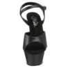 Nero Pelle 15 cm Pleaser KISS-209 Tacchi Alti Plateau