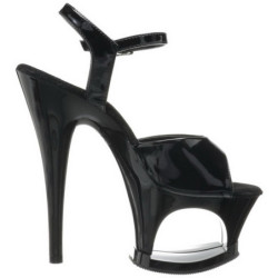 Nero Vernice 18 cm Pleaser MOON-709 Plateau Tacchi Alti a Spillo