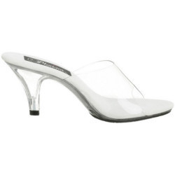 Bianco Trasparente 8 cm BELLE-301 Scarpe Zoccoli da Uomo