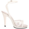 Bianco Vernice 12 cm FLAIR-436 Sandali Donna con Tacco