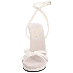 Bianco Vernice 12 cm FLAIR-436 Sandali Donna con Tacco