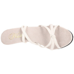 Bianco Vernice 12 cm FLAIR-436 Sandali Donna con Tacco