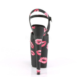 Nero 20 cm FLAMINGO-809KISSES tacco alto pleaser con plateau