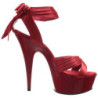 Rosso Raso 15 cm DELIGHT-668 Sandali da Sera con Tacco Alto