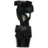 Nero Raso 15 cm DELIGHT-668 Sandali da Sera con Tacco Alto