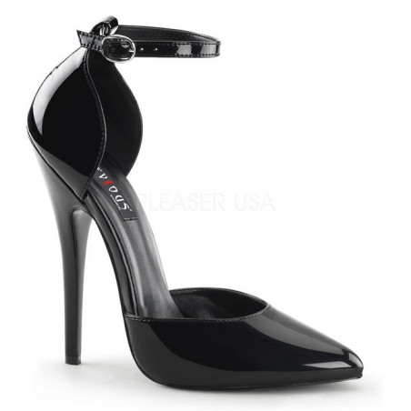 Nero Vernice 15 cm DOMINA-402 scarpe décolleté con tacchi bassi