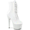 BEJ-1020-7 - 18 cm pleaser stivaletti tacco alto plateau strass bianco