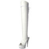 Bianco Ecopelle 15 cm DELIGHT-3019 plateau suola stivali alti lunghi con tacco