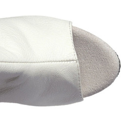 Bianco Ecopelle 15 cm DELIGHT-3019 plateau suola stivali alti lunghi con tacco