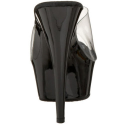 Nero Trasparente 15,5 cm DELIGHT-601 Plateau Mules Alte