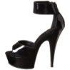 Nero Vernice 15 cm Pleaser DELIGHT-670-3 Plateau Tacchi Alti a Spillo