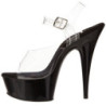 Trasparente Nero 15 cm Pleaser DELIGHT-608 scarpe da cubista e spogliarellista