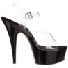 Trasparente Nero 15 cm Pleaser DELIGHT-608 scarpe da cubista e spogliarellista