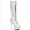 Bianco Vernice 15,5 cm DELIGHT-2023 Plateau Stivali Donna