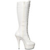 Bianco Vernice 15,5 cm DELIGHT-2023 Plateau Stivali Donna
