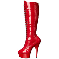 Rosso Vernice 15,5 cm DELIGHT-2023 Plateau Stivali Donna