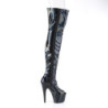 Nero 18 cm ADORE-3011HWR Ologramma piattaforma stivali overknee spuntate