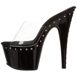 Nero 18 cm Pleaser ADORE-701LS Plateau Ciabattina Alto