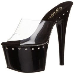 Nero 18 cm Pleaser ADORE-701LS Plateau Ciabattina Alto